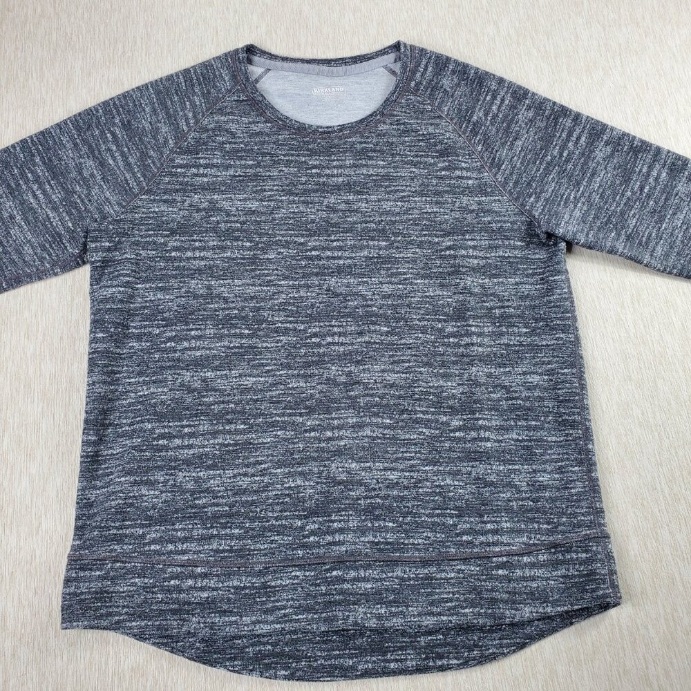 Kirkland Signature Sweatshirt Women's Large Gray Fleece Crewneck Comfort Cozy